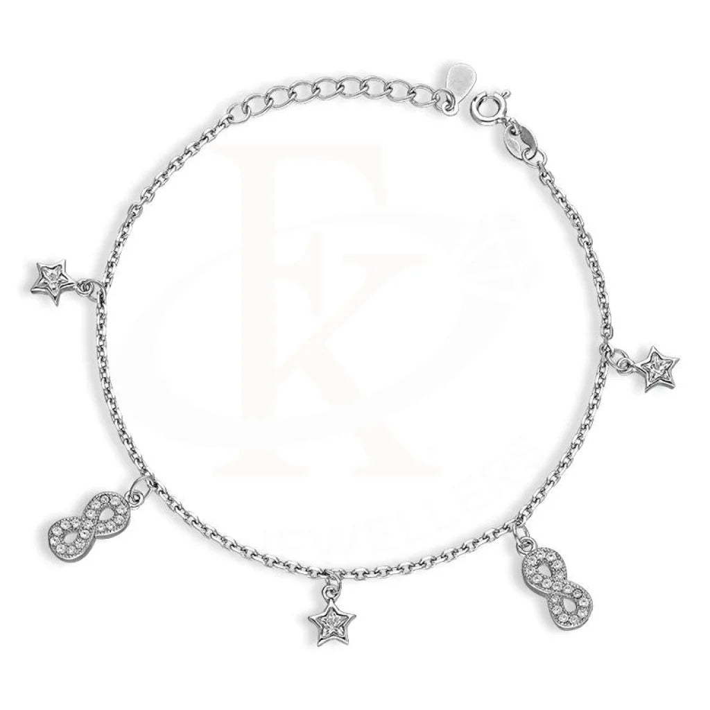 Italian Silver 925 Hanging Star And Infinity Bracelet - Fkjbrlsl2616 Bracelets