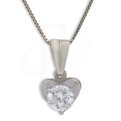 Sterling Silver 925 Heart Pendant Set (Necklace Earrings And Ring) - Fkjnklstsl2365 Sets