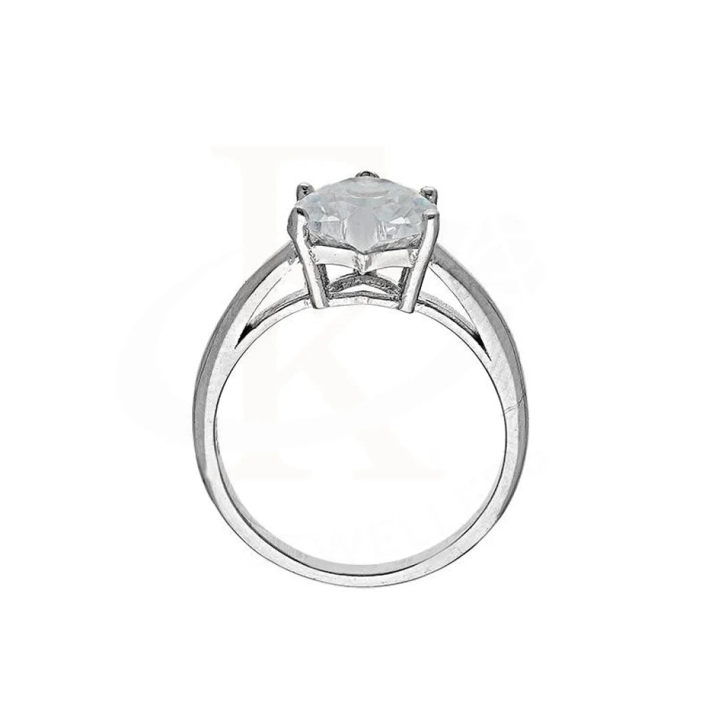 Italian Silver 925 Heart Shaped Solitaire Ring - Fkjrnsl3487 Rings