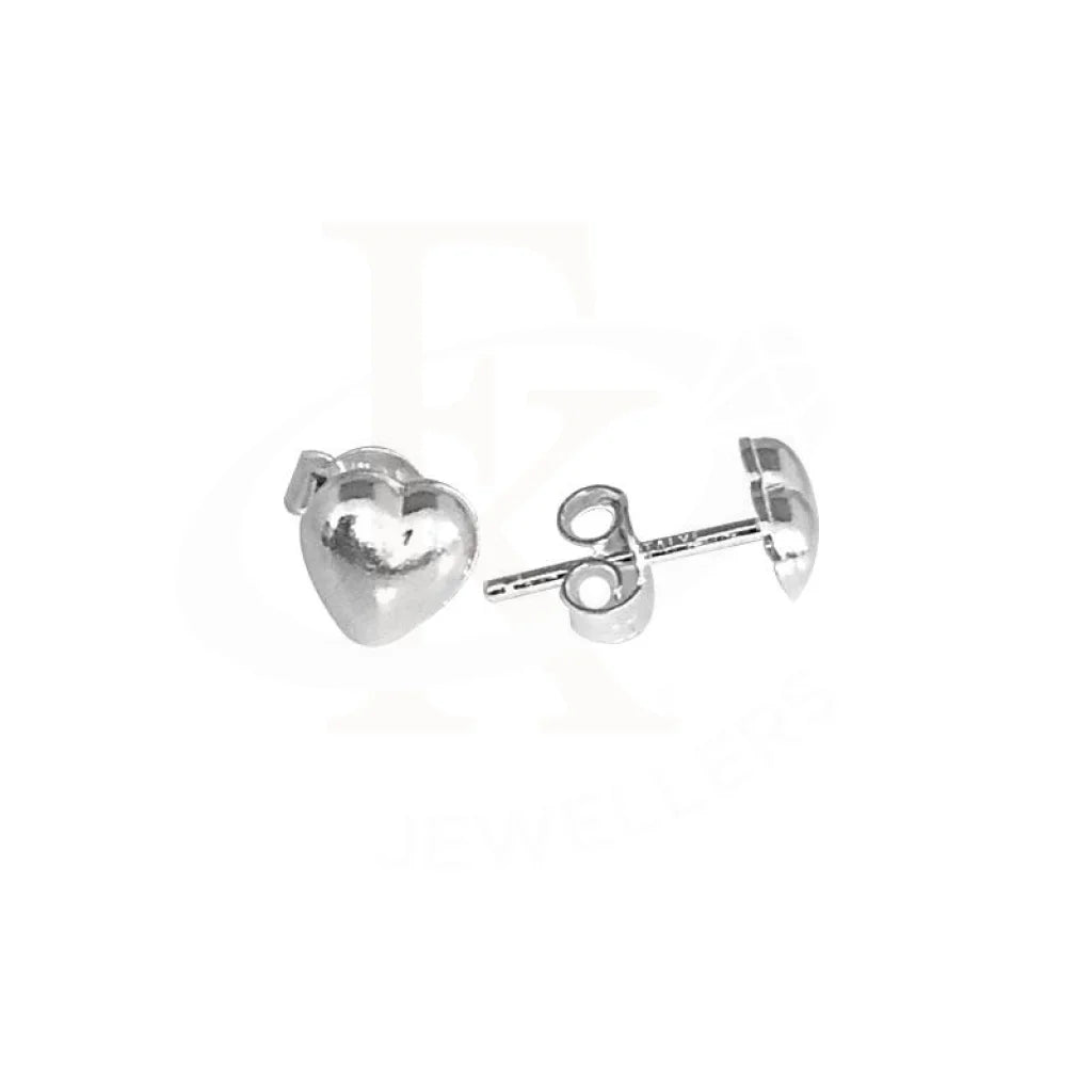 Italian Silver 925 Heart Stud Earrings - Fkjern1756