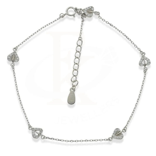 Italian Silver 925 Hearts Anklet - Fkjanklsl1988 Anklets