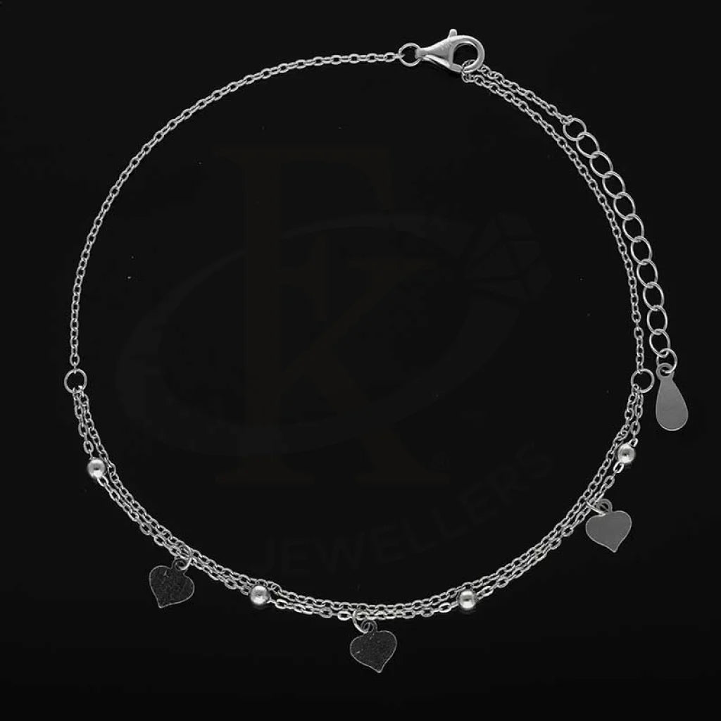 Sterling Silver 925 Hearts Anklet - Fkjanklsl2014 Anklets