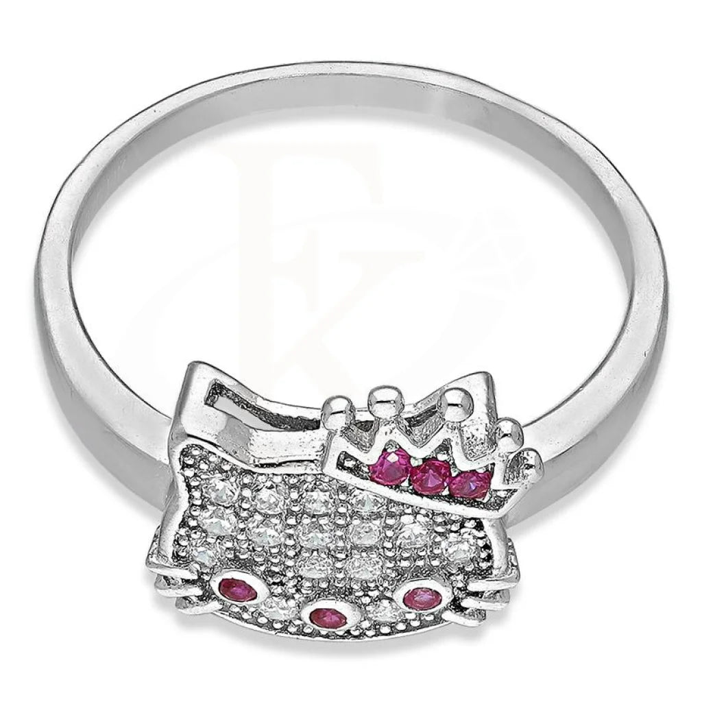 Italian Silver 925 Hello Kitty Pendant Set (Necklace Earrings And Ring) - Fkjnklstsl2314 Sets