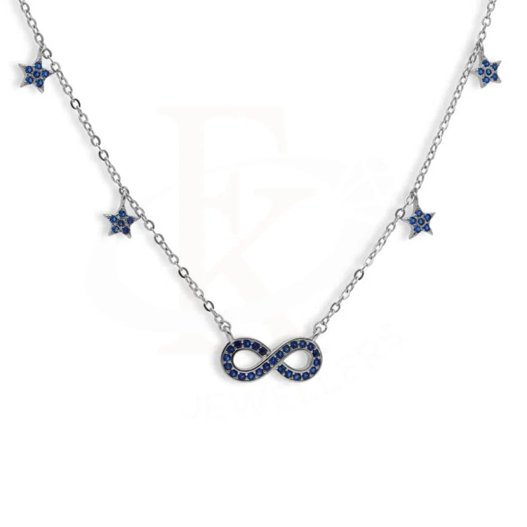 Sterling Silver 925 Infinity And Stars Shaped Necklace - Fkjnklsl2969 Necklaces