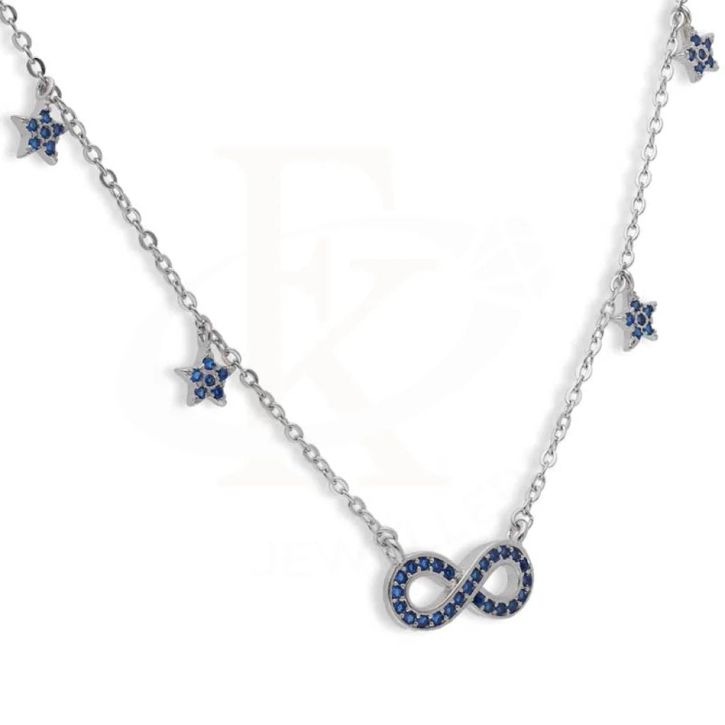 Sterling Silver 925 Infinity And Stars Shaped Necklace - Fkjnklsl2969 Necklaces