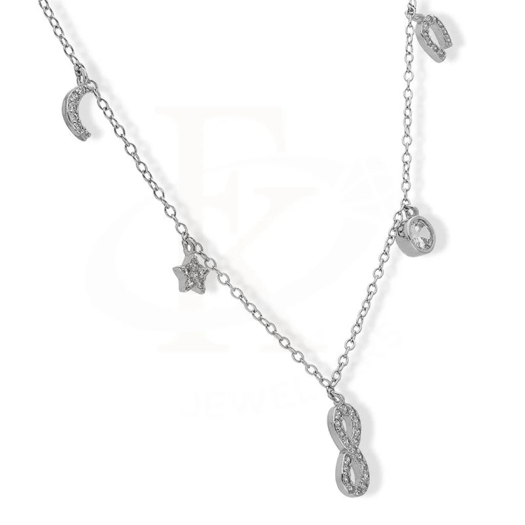 Italian Silver 925 Infinity Charm Necklace - Fkjnklsl2220 Necklaces