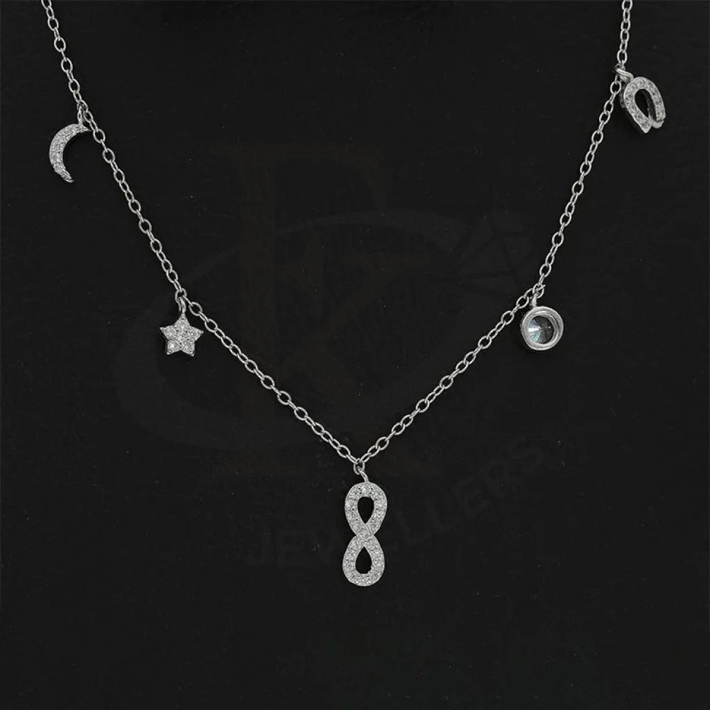 Italian Silver 925 Infinity Charm Necklace - Fkjnklsl2220 Necklaces