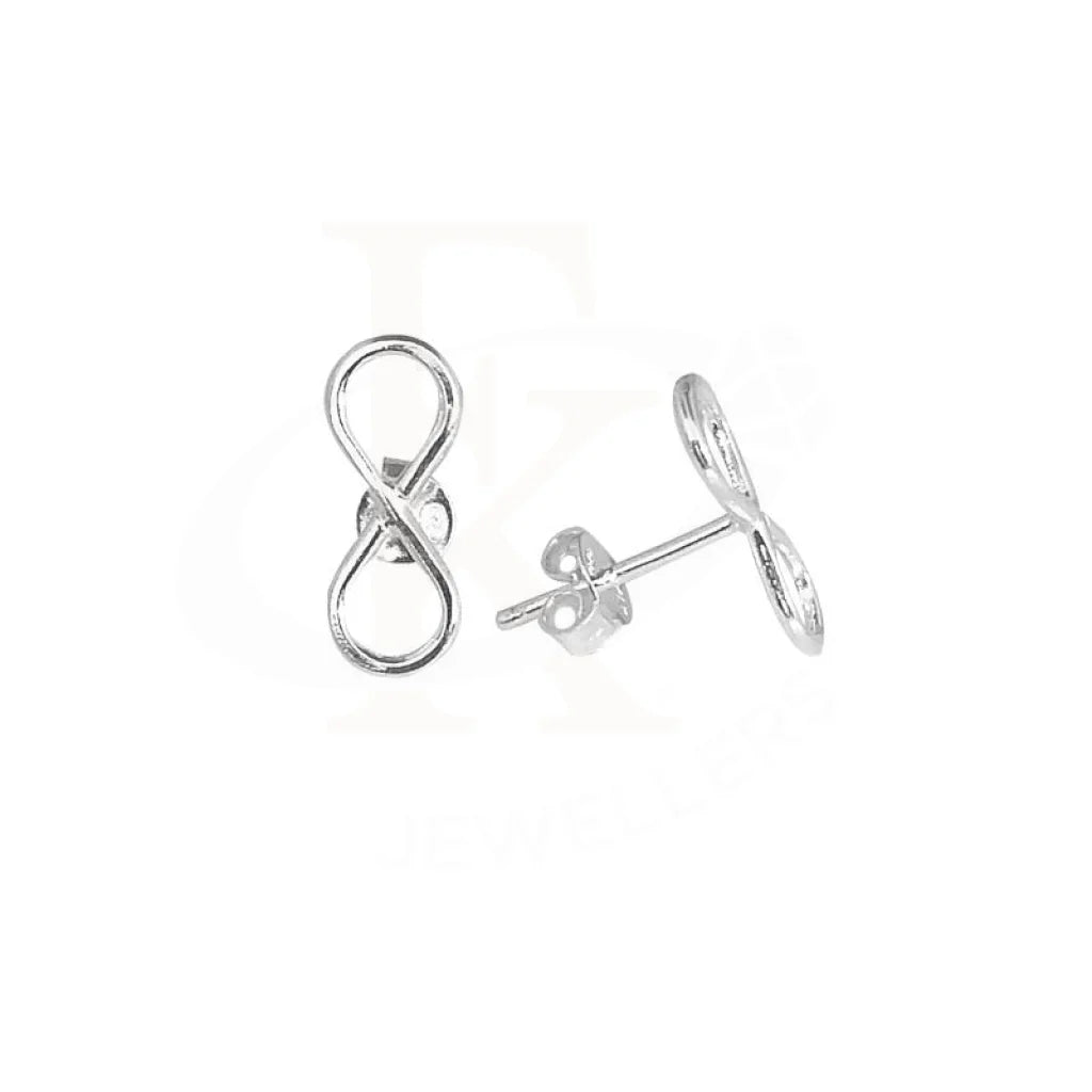Italian Silver 925 Infinity Stud Earrings - Fkjern1754
