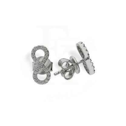 Sterling Silver 925 Infinity Stud Earrings - Fkjernsl2983
