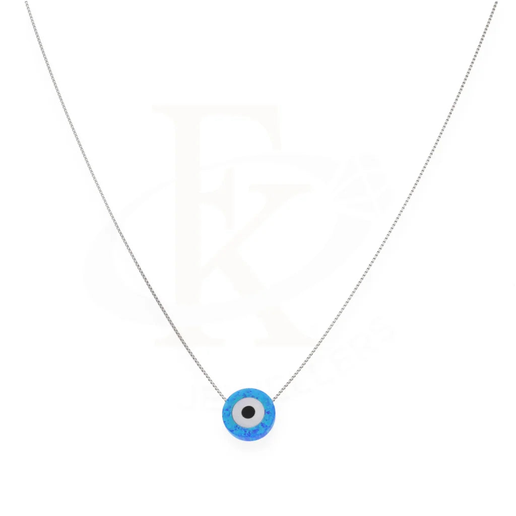 Sterling Silver 925 Kaletine Round Evil Eye Opal Necklace - Fkjnklsl8069 Necklaces