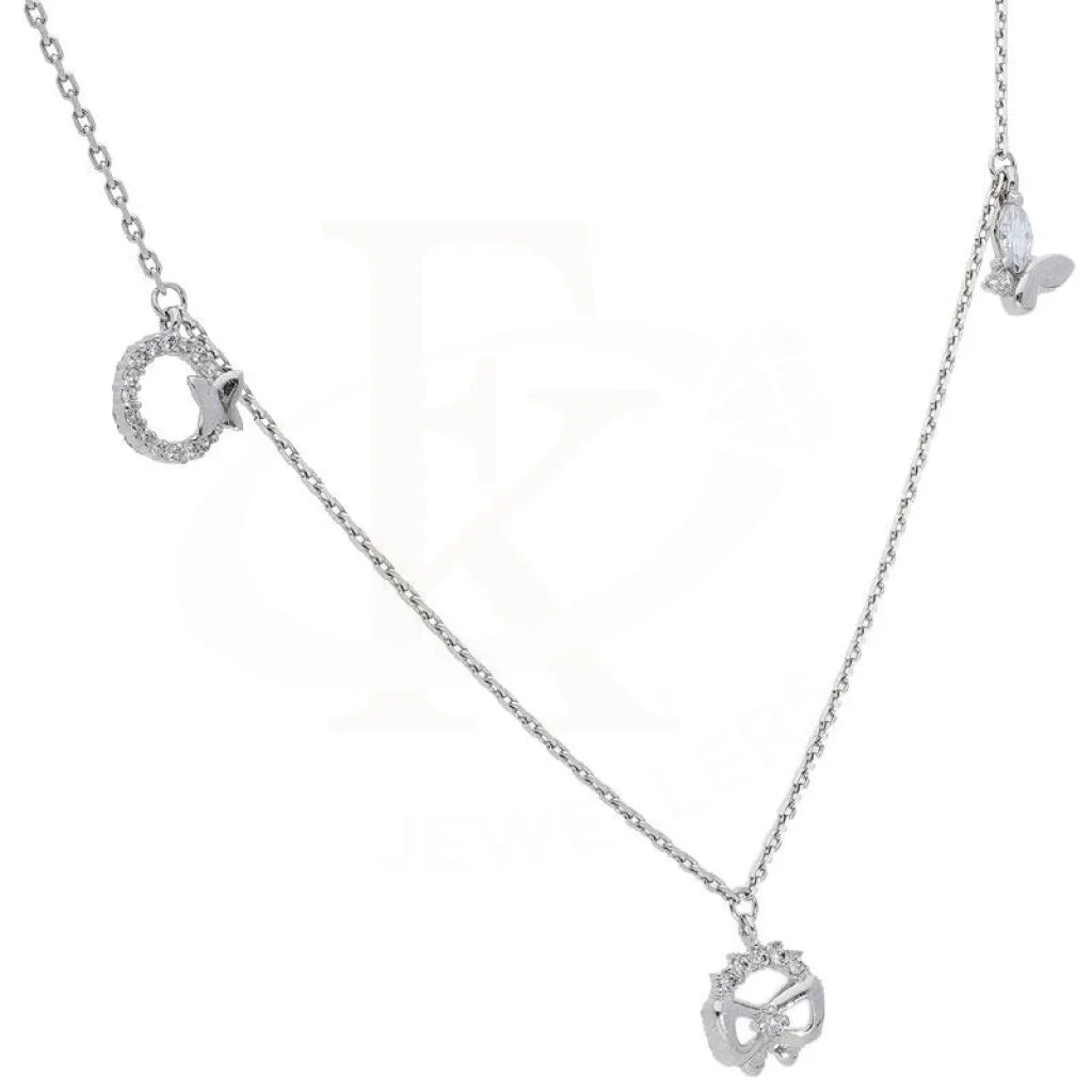 Italian Silver 925 Knot With Star And Butterfly Necklace - Fkjnkl1951 Necklaces