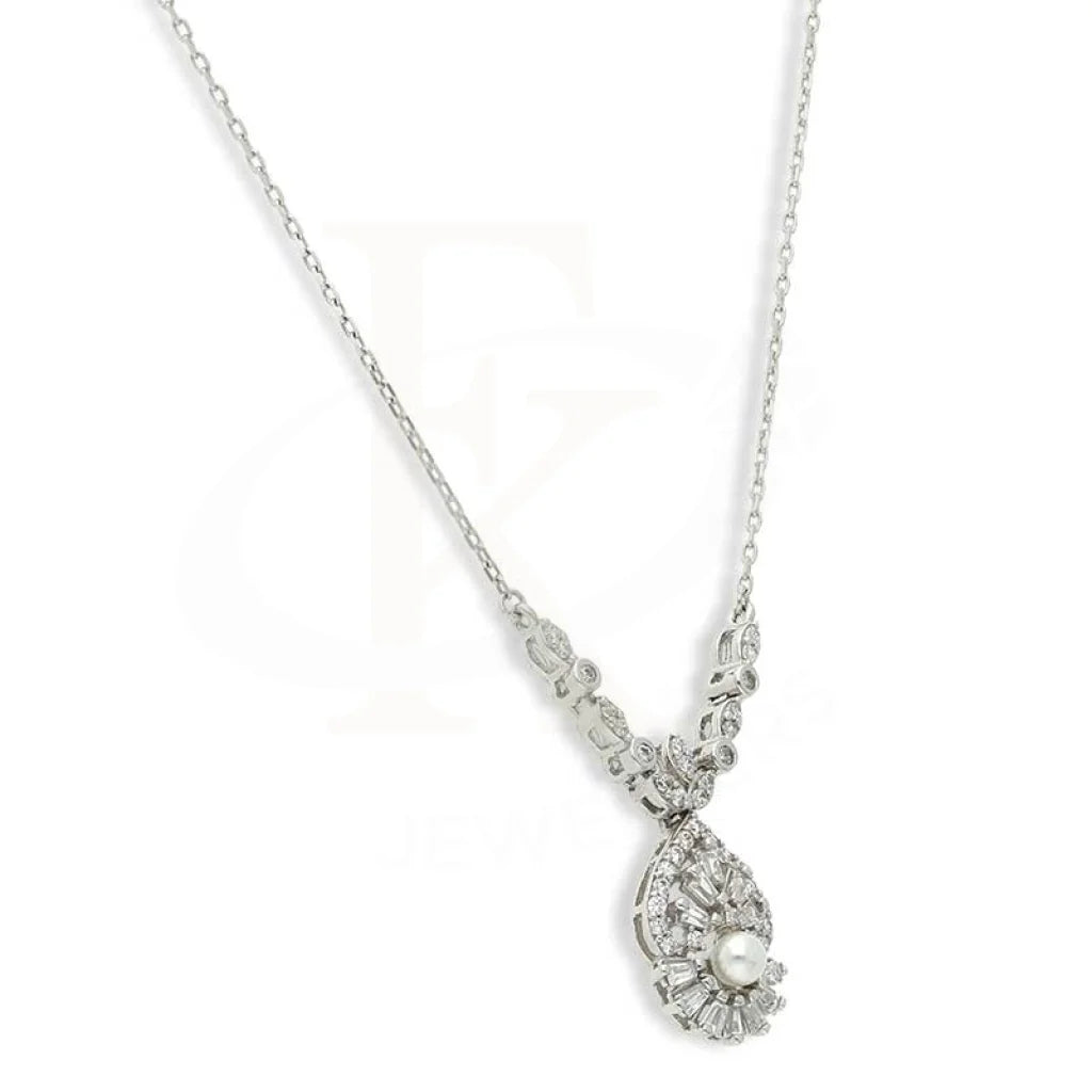 Sterling Silver 925 Leaf Necklace - Fkjnklsl3099 Necklaces