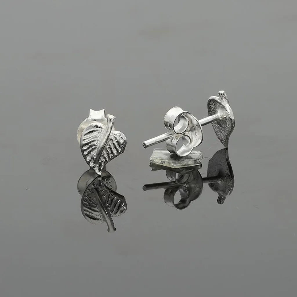 Italian Silver 925 Leaf Shaped Earrings - Fkjernsl2266