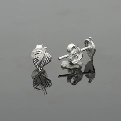 Italian Silver 925 Leaf Shaped Earrings - Fkjernsl2266