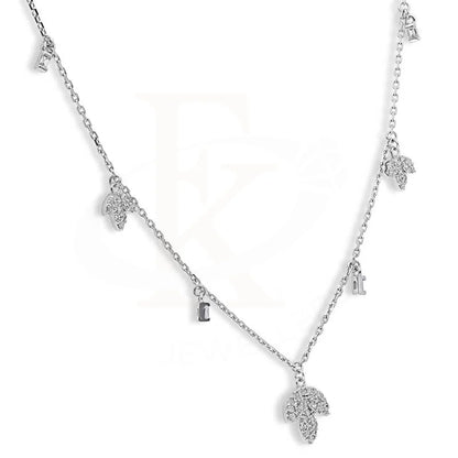 Sterling Silver 925 Leaf Shaped Necklace - Fkjnklsl2887 Necklaces