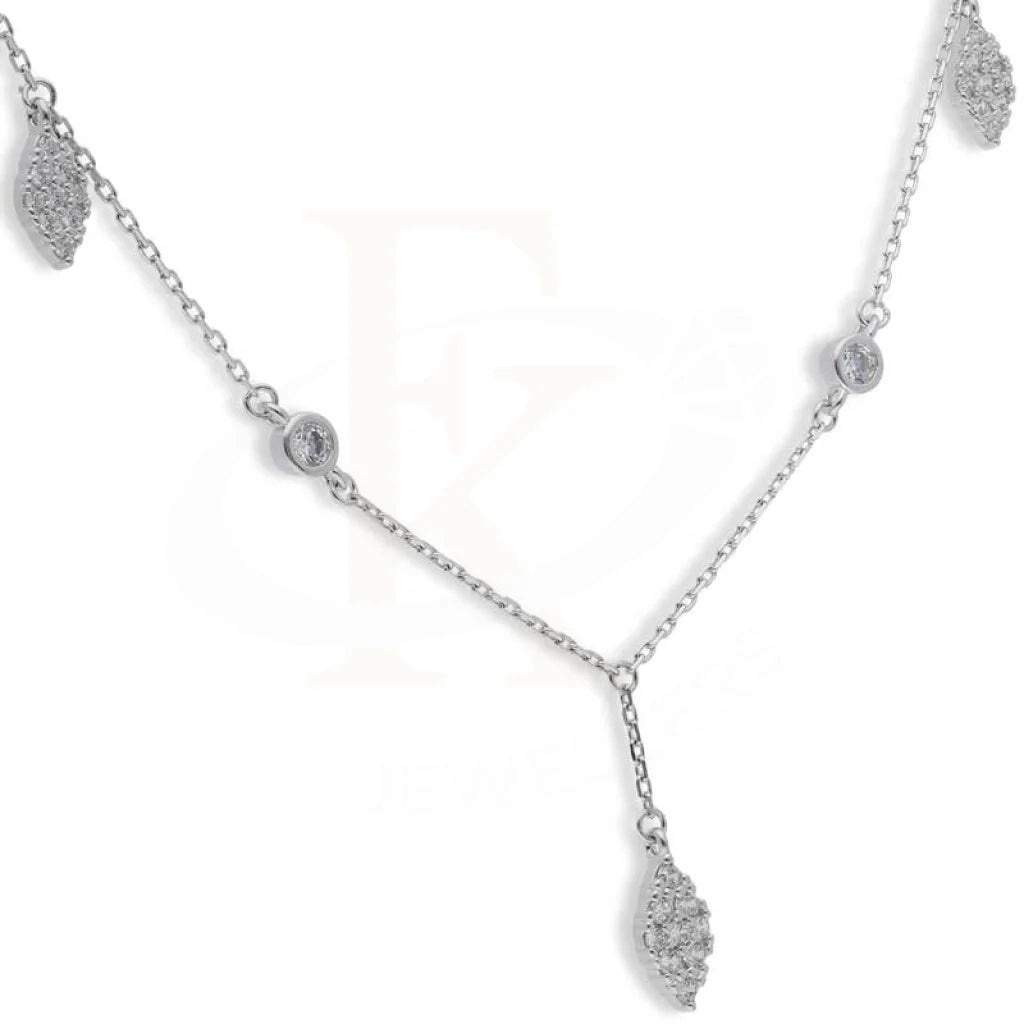 Sterling Silver 925 Marquise Shaped Necklace - Fkjnklsl2935 Necklaces