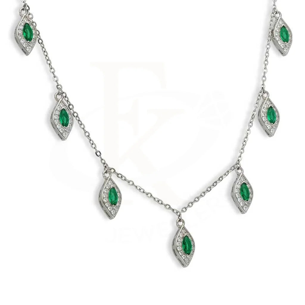 Sterling Silver 925 Marquise Shaped Necklace - Fkjnklsl3014 Necklaces