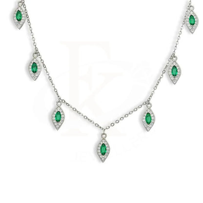 Sterling Silver 925 Marquise Shaped Necklace - Fkjnklsl3014 Necklaces