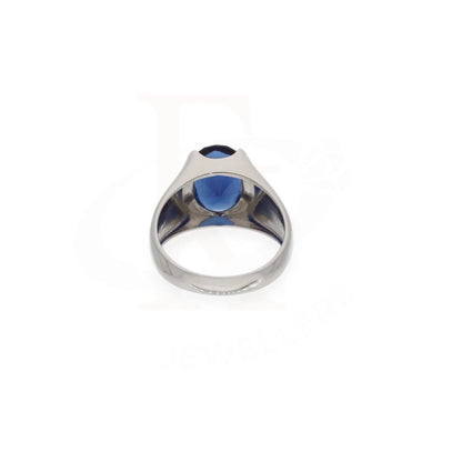 Sterling Silver 925 Mens Solitaire Blue Zircon Stone Ring - Fkjrnsl8247 Rings