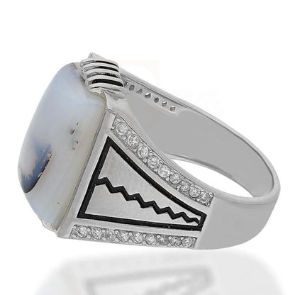 Italian Silver 925 Mens Solitaire Ring - Fkjrnsl2539 Rings