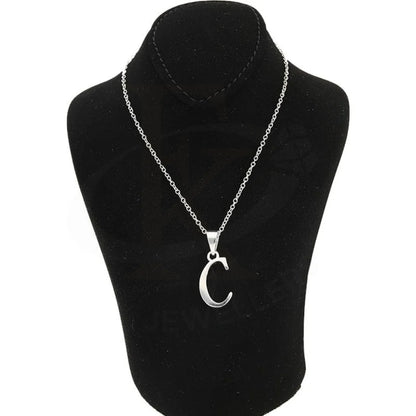 Italian Silver 925 Necklace (Chain With Alphabet Pendant) - Fkjnklsl1998 Letter C / 4.69 Grams