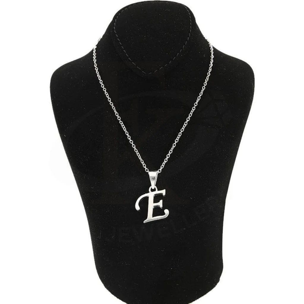 Italian Silver 925 Necklace (Chain With Alphabet Pendant) - Fkjnklsl1998 Letter E / 5.53 Grams