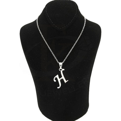 Italian Silver 925 Necklace (Chain With Alphabet Pendant) - Fkjnklsl1998 Letter H / 6.07 Grams