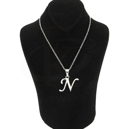 Italian Silver 925 Necklace (Chain With Alphabet Pendant) - Fkjnklsl1998 Letter N / 5.75 Grams
