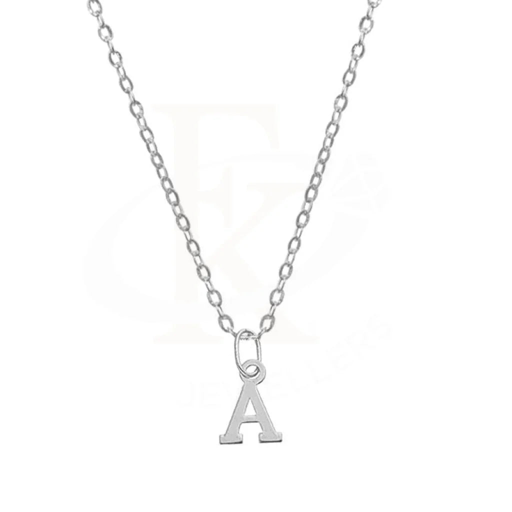 Italian Silver 925 Necklace (Chain With Alphabet Pendant) - Fkjnklsl2002 Letter A / 2.71 Grams