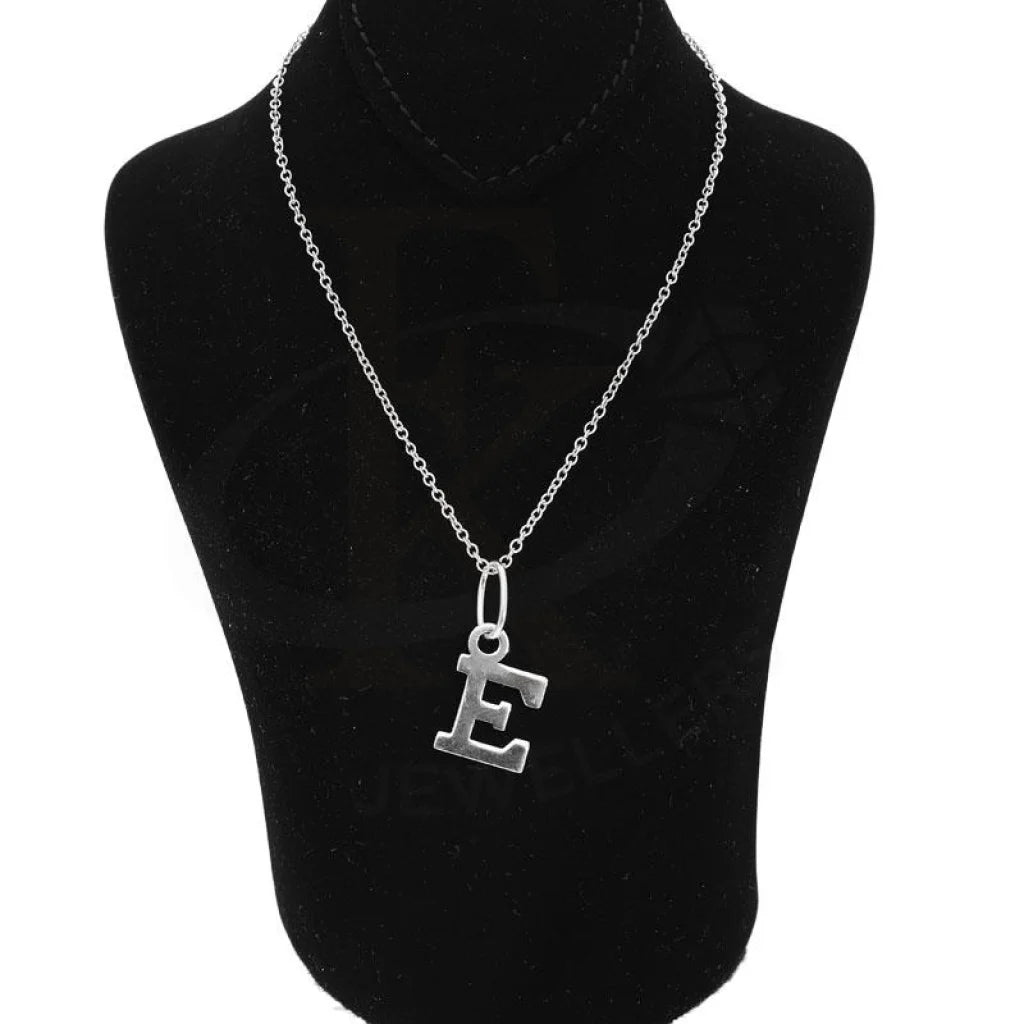 Italian Silver 925 Necklace (Chain With Alphabet Pendant) - Fkjnklsl2002 Letter E / 2.82 Grams