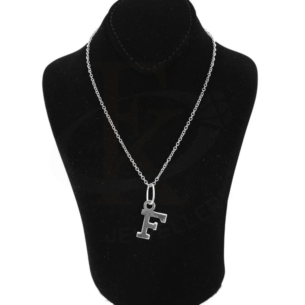 Italian Silver 925 Necklace (Chain With Alphabet Pendant) - Fkjnklsl2002 Letter F / 2.73 Grams