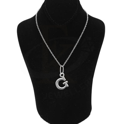 Italian Silver 925 Necklace (Chain With Alphabet Pendant) - Fkjnklsl2002 Letter G / 2.85 Grams