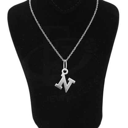 Italian Silver 925 Necklace (Chain With Alphabet Pendant) - Fkjnklsl2002 Letter N / 3.00 Grams