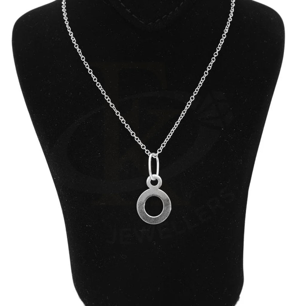 Italian Silver 925 Necklace (Chain With Alphabet Pendant) - Fkjnklsl2002 Letter O / 2.81 Grams