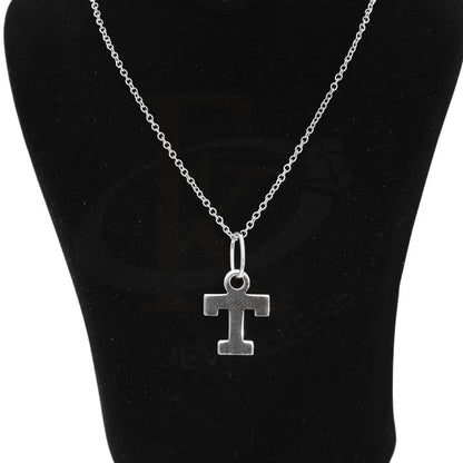 Italian Silver 925 Necklace (Chain With Alphabet Pendant) - Fkjnklsl2002 Letter T / 2.85 Grams