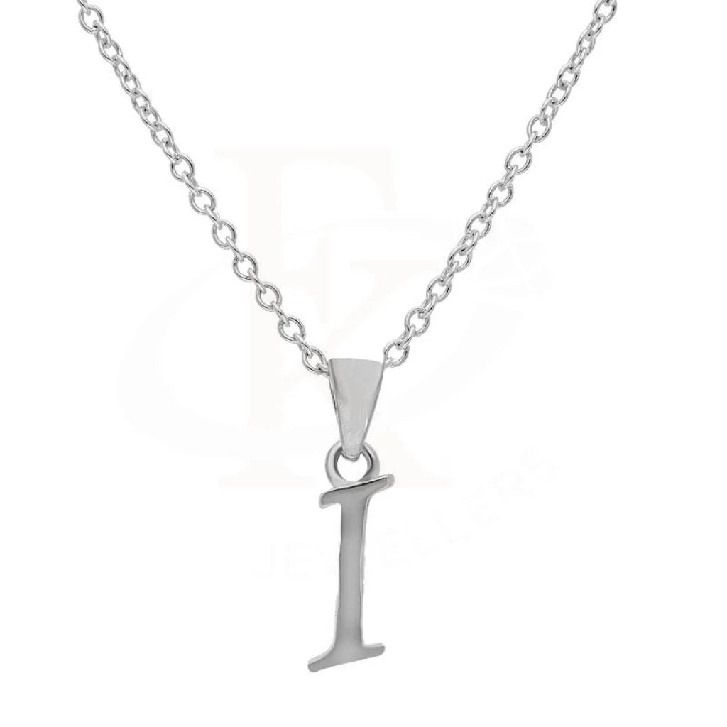 Italian Silver 925 Necklace (Chain With Alphabet Pendant) - Fkjnklsl2051 Letter I / 2.78 Grams