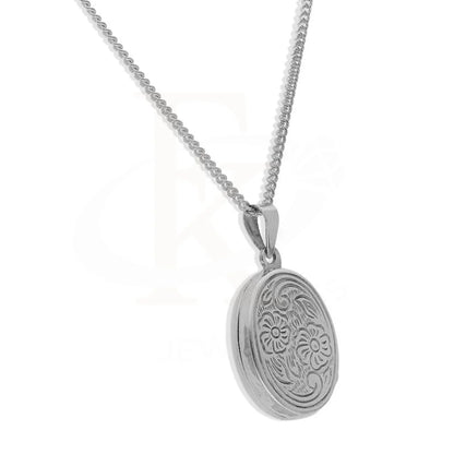 Italian Silver 925 Necklace (Chain With Oval Shaped Amulet Locket Pendant) - Fkjnklsl2337 Necklaces