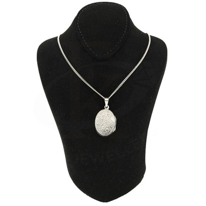 Italian Silver 925 Necklace (Chain With Oval Shaped Amulet Locket Pendant) - Fkjnklsl2337 Necklaces