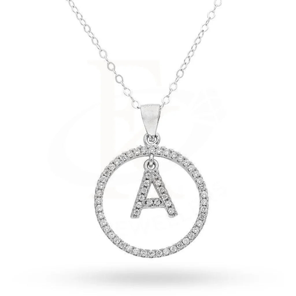 Italian Silver 925 Necklace (Chain With Round Shaped Alphabet Pendant) - Fkjnklsl2088 Necklaces