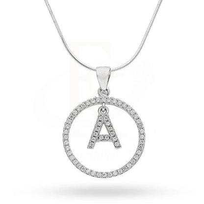 Italian Silver 925 Necklace (Chain With Round Shaped Alphabet Pendant) - Fkjnklsl2090 Necklaces