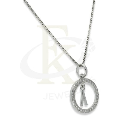 Italian Silver 925 Necklace (Chain With Round Shaped Alphabet Pendant) - Fkjnklsl2277 Necklaces