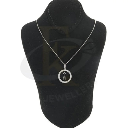 Italian Silver 925 Necklace (Chain With Round Shaped Alphabet Pendant) - Fkjnklsl2277 Necklaces