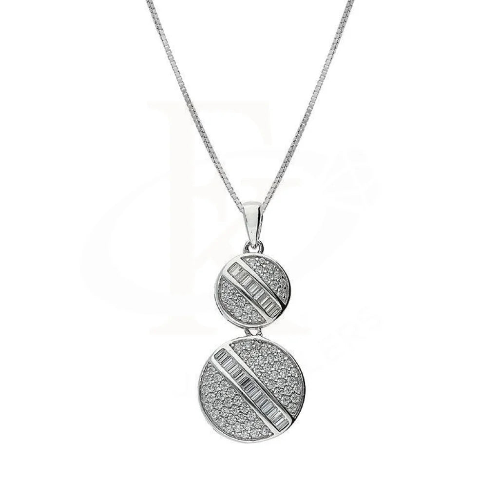 Sterling Silver 925 Necklace (Chain With Round Shaped Pendant) - Fkjnklsl3061 Necklaces