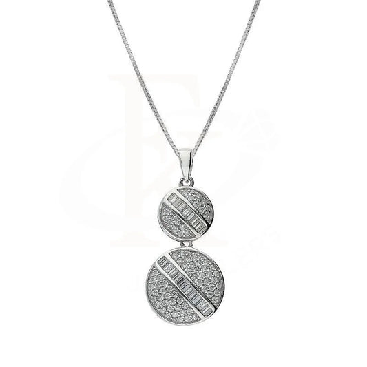 Sterling Silver 925 Necklace (Chain With Round Shaped Pendant) - Fkjnklsl3061 Necklaces