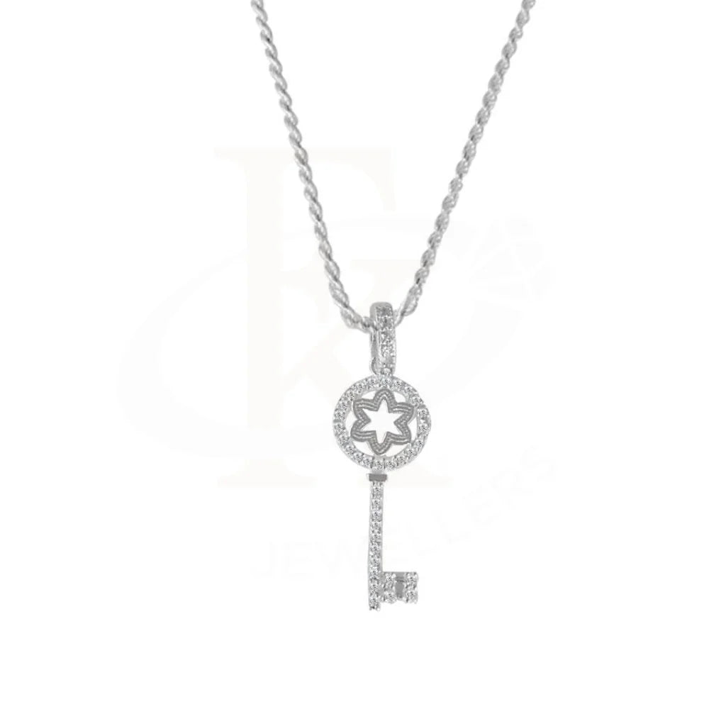Italian Silver 925 Necklace (Chain With Star Key Pendant) - Fkjnkl1772 Necklaces