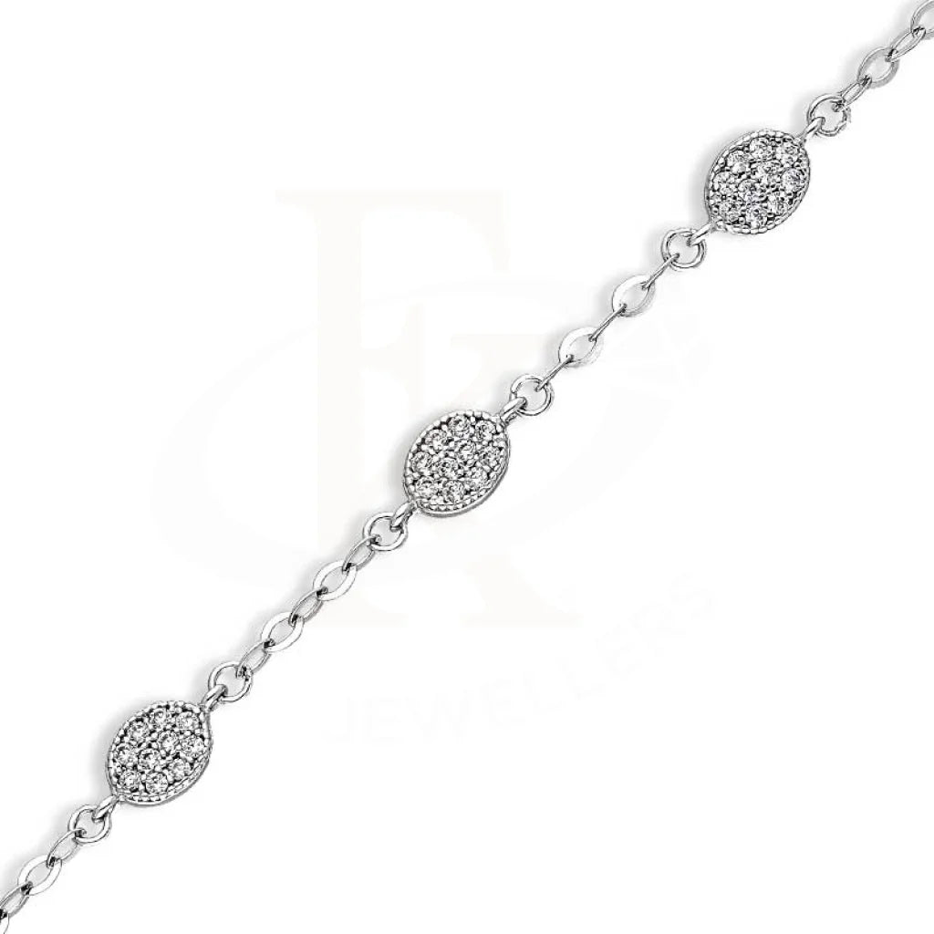 Sterling Silver 925 Oval Shaped Anklet - Fkjanklsl2031 Anklets