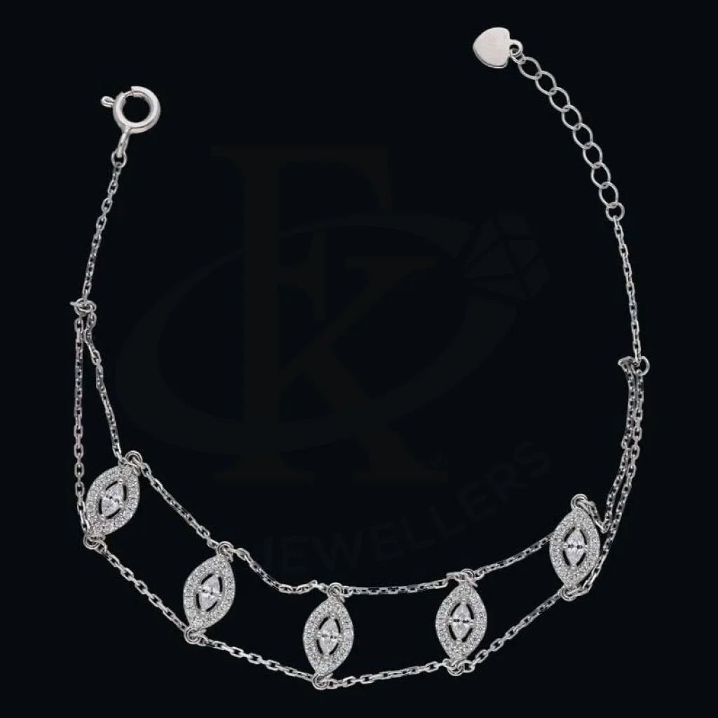 Sterling Silver 925 Oval Shaped Bracelet - Fkjbrlsl2817 Bracelets