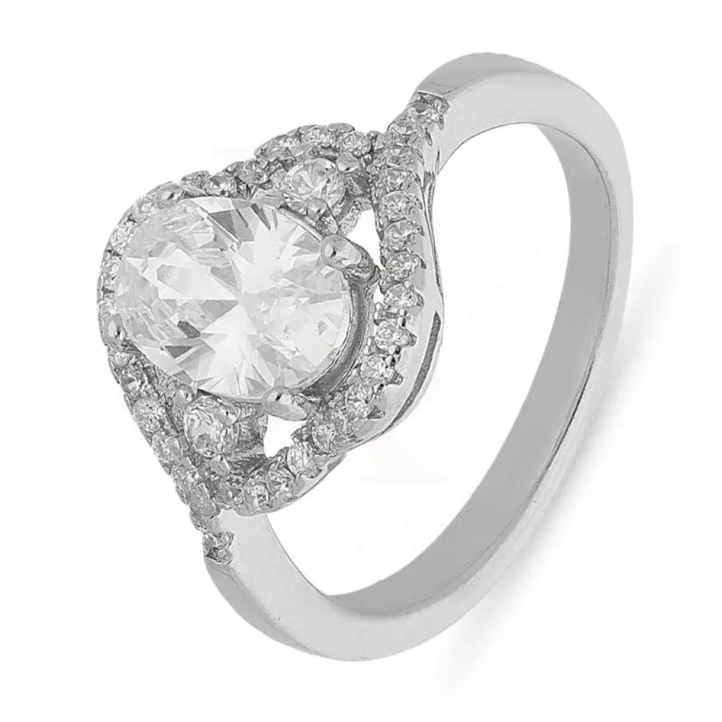 Italian Silver 925 Oval Solitaire Ring - Fkjrnsl2481 Rings