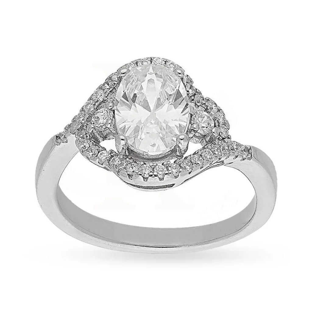 Italian Silver 925 Oval Solitaire Ring - Fkjrnsl2481 Rings