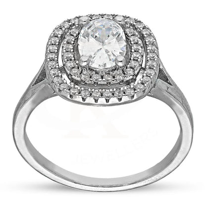 Italian Silver 925 Oval Solitaire Ring - Fkjrnsl3002 Rings